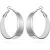 image:imageVince Camuto Silver Tone Thick Band Hoop Earrings For Women