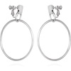 image:imageVince Camuto SilverTone Clip On Dangle Hoop Earrings For Women