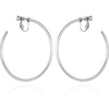 image:imageVince Camuto SilverTone Large Open Hoop Clip On Earrings For Women