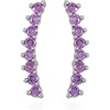 image:imageVince Camuto Silvertone Amethyst Crystal Stone Stud Earrings