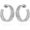 image:imageVince Camuto Silvertone Chunky Crystal Stone Hoop Earrings