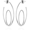 image:imageVince Camuto Silvertone Orbital Open Hoop Earrings