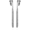 image:imageVince Camuto Silvertone Pave Crystal Bar Drop Clip On Earrings