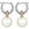 image:imageVince Camuto TwoTone Mini Hoop Imitation Pearl Dangle Earrings