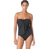 image:imageVince Camuto Womens Draped Bandeau Tankini TopBlack