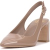 Chai Latte Patent Leather Wide Footbed