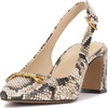 image:imageVince Camuto Womens Hamden Slingback PumpBlackCream Snake Print