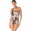 image:imageVince Camuto Womens One Shoulder One Piece SwimsuitChocolate