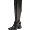 Black Cow Leather Wide Calf