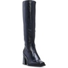 Black Silky Leather Wide Calf