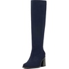 Deep Navy Suede Wide Calf