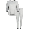 image:imageVince Camuto Womens Super Soft Hacci Long Sleeve and Pant Lounge SetHeather Gray With Black Stripe Trim