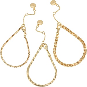 image:imageVince Camuo Goldtone Chain Link Bracelet Set Trio For Women
