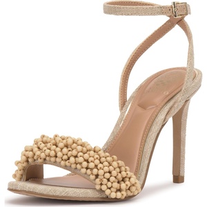 image:imageVince Camuto Arleem Beaded Band Ankle Strap High Heel SandalsNatural