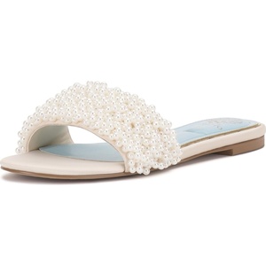 image:imageVince Camuto Balea Beaded Band Flat SandalsMilk Satin