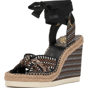 image:imageVince Camuto Bealie Woven Lace Up Wedge SandalsBlack Multi