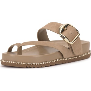 image:imageVince Camuto Camilo Toe Loop Buckle Band Slide SandalsTortilla