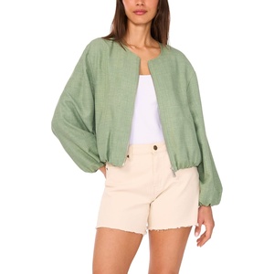 image:imageVince Camuto Cropped Long Sleeve Bubble JacketEucalyptus