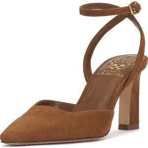 image:imageVince Camuto Galees Ankle Strap PumpBurnt Sugar Suede