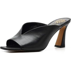 image:imageVince Camuto Galeni Peep Toe High Heel MulesBlack Leather