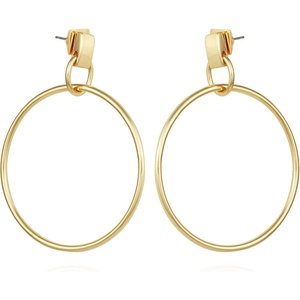 image:imageVince Camuto Gold Tone Drop Dangle Hoop Earrings For Women