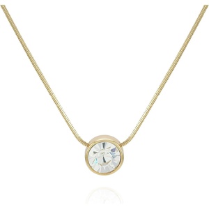 image:imageVince Camuto Gold Tone Simple Chain Necklace with Crystal Rhinestone Pendant