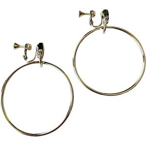 image:imageVince Camuto GoldTone Clip On Dangle Hoop Earrings For Women