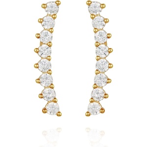 image:imageVince Camuto Goldtone CZ Studded Climber Earrings For Women