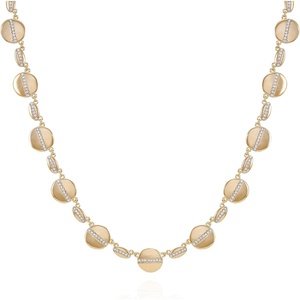 image:imageVince Camuto Goldtone Circle Crystal Stone Statement Necklace