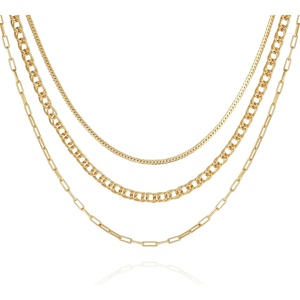 image:imageVince Camuto Goldtone Trio Chain Layered Necklace