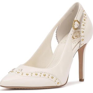 image:imageVince Camuto Hally Studded CutOut PumpCoconut Cream Leather
