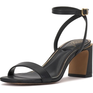 image:imageVince Camuto Hamda Ankle Strap High Heel SandalsBlack Leather