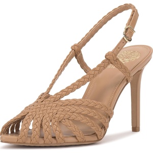 image:imageVince Camuto Hannie Caged Toe Slingback Peep Toe SandalsMilk Tea