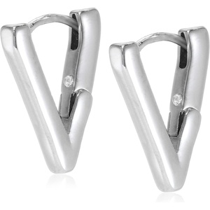 image:imageVince Camuto Jewelry V Hinge Huggie Earrings Silver