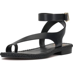 image:imageVince Camuto Libahs Ankle Strap Toe Loop Flat SandalsBlack