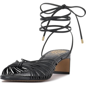 image:imageVince Camuto Lory Ankle Wrap Kitten Heel SandalsBlack