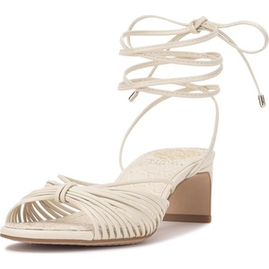 image:imageVince Camuto Lory Ankle Wrap Kitten Heel SandalsCreamy White