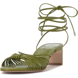 image:imageVince Camuto Lory Ankle Wrap Kitten Heel SandalsLizard Green