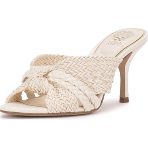 image:imageVince Camuto Pheya Knotted High Heel Mule SandalsCoconut Cream
