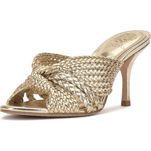 image:imageVince Camuto Pheya Knotted High Heel Mule SandalsEgyptian Gold