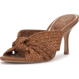 image:imageVince Camuto Pheya Knotted High Heel Mule SandalsGolden Walnut