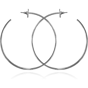 image:imageVince Camuto Silver Tone Extra Large Open Hoop Earrings For Women XL