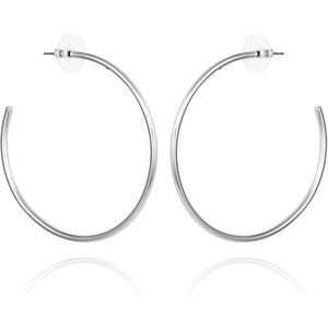 image:imageVince Camuto Silver Tone Large Open Hoop Earrings For Women