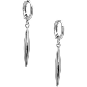 image:imageVince Camuto Silver Tone Short Spear Huggie Drop Hoop Earrings