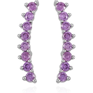 image:imageVince Camuto Silvertone Amethyst Crystal Stone Stud Earrings