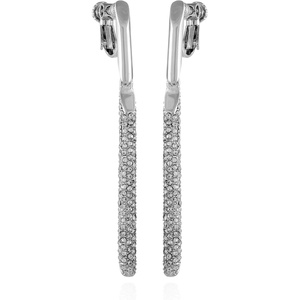 image:imageVince Camuto Silvertone Pave Crystal Bar Drop Clip On Earrings