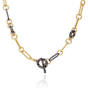 image:imageVince Camuto Two Tone Crystal Stone Toggle Necklace