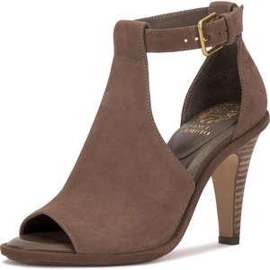 image:imageVince Camuto Womens Frasper Buckle High Heel BootieToasted Taupe Suede