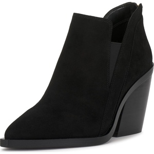 image:imageVince Camuto Womens Gradina Stacked Heel BootiesBlack Suede