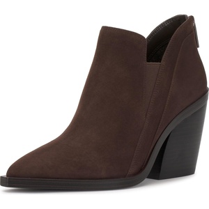 image:imageVince Camuto Womens Gradina Stacked Heel BootiesBrownie Suede